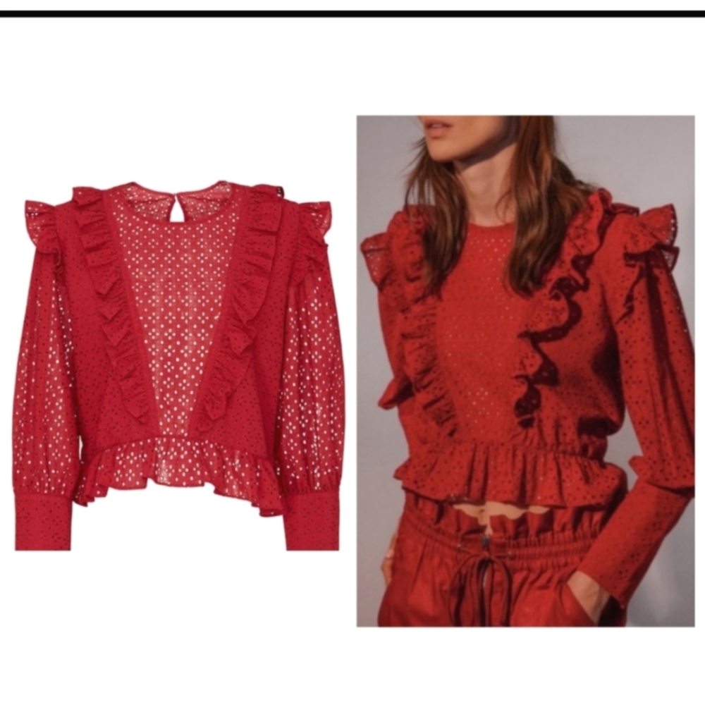 HP!💎 SALE! NWT Robert Rodriguez Charlotte Eyelet Lace Blouse